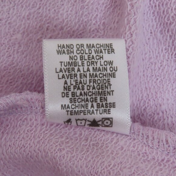 Wildfox Womens Large Pass the Rose Purple Pink Crop Hoodie Pullover Sweatshirt - Picture 8 of 10